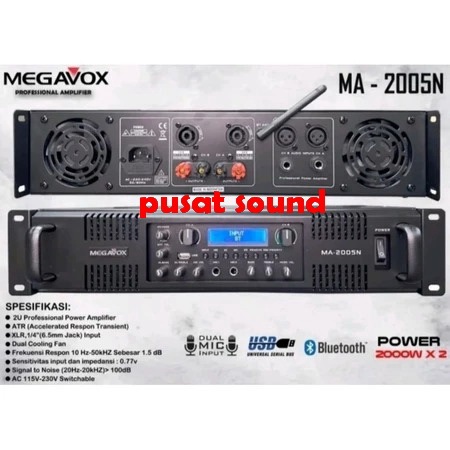 Power Amplifier Megavox Ma 2005n / Ma-2005 N/ Megavox Ma2005n