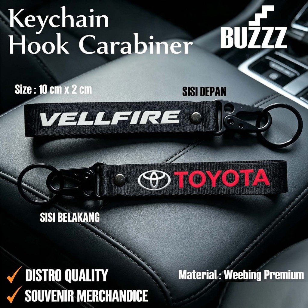 GANTUNGAN KUNCI VELLFIRE - KEYCHAIN TOYOTA VELLFIRE - KARABINER TOYOTA VELLFIRE