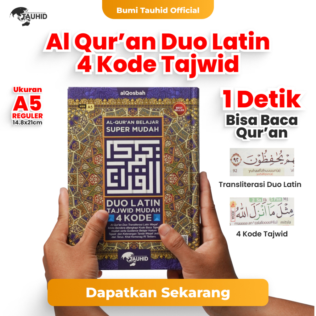 Alquranku Alquran Duo Latin 4 Kode Ukuran A5 Transliterasi Latin Tajwid Warna Mudah Dibaca