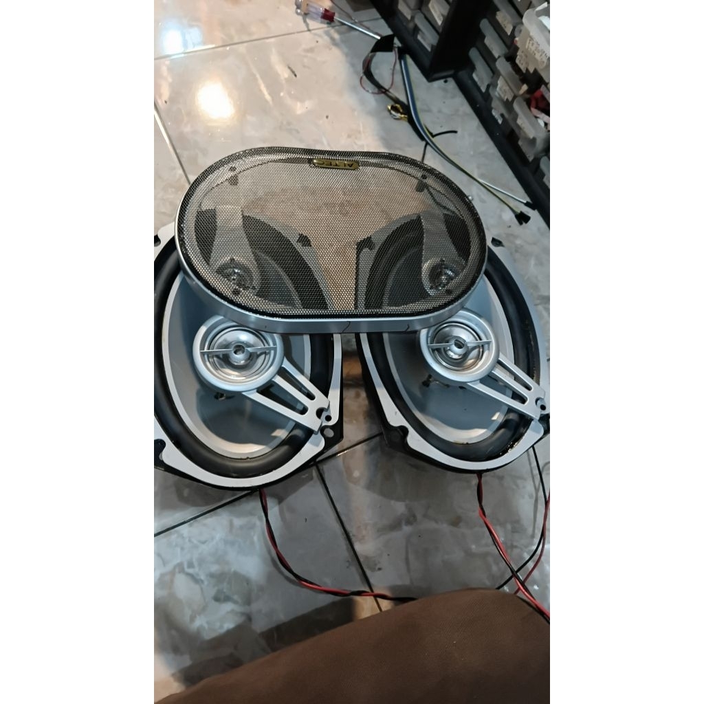 Speaker Mobil Oval 3 way Altec Lansing ALS 698 original USA Copotan 1 set
