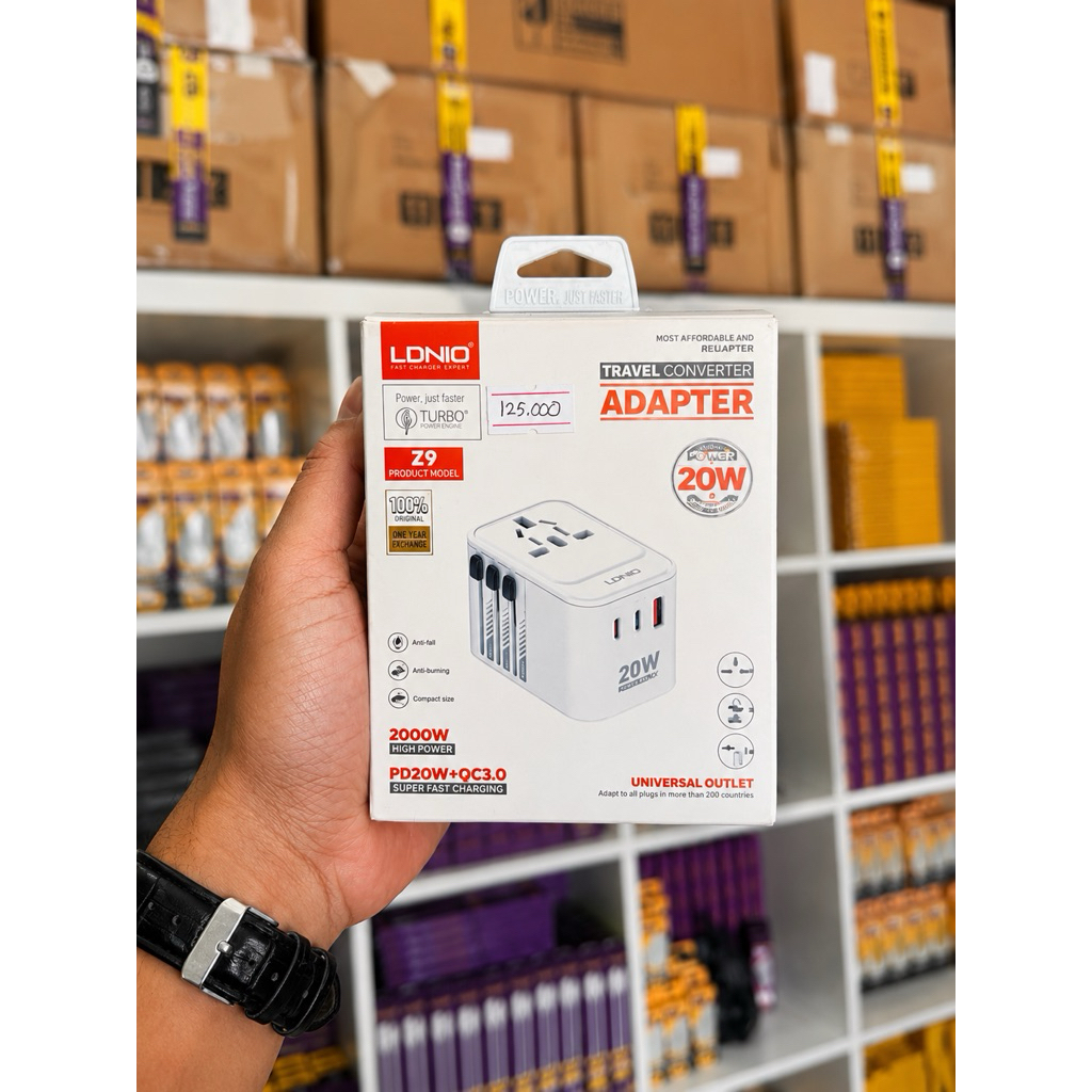 LDNIO Travel Charger Adapter Z6 Z8 Z9 All In One 65W 45W 20W GaN Fast Charging