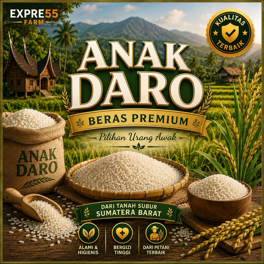 Beras ANAK DARO 1 KG Beras Bareh Solok Beras Padang Beras Solok Beras Nasi Padang Beras Sumatera Bar