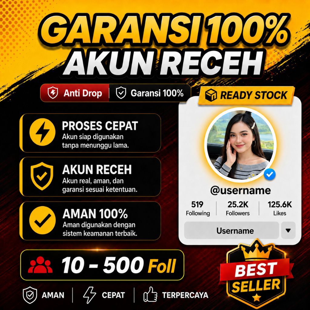 Akun Tok Tik Fresh 0 foll - 500 foll