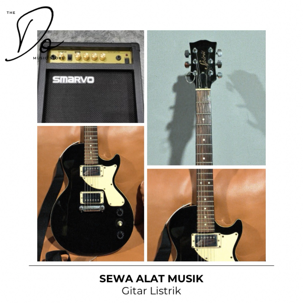 Sewa Gitar Listrik Alat Musik dengan Amplifier