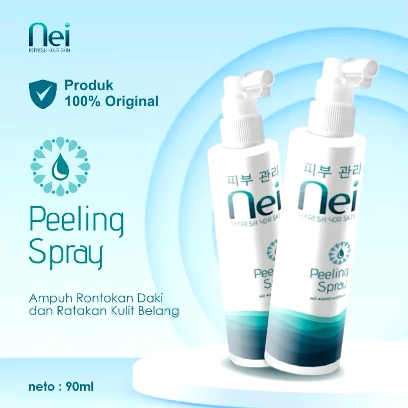 NEI Peeling Spray Penghilang Daki Leher Seluruh Badan Paling Ampuh Original Beautyhacks BPOM Pembers