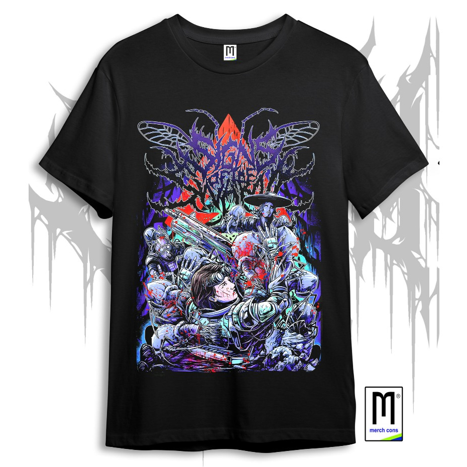 T-SHIRT SIGNS OF THE SWARM APEX | TAG MERCHCONS | BOOTLEG | KAOS BAND | KAOS METAL | KAOS MUSIK