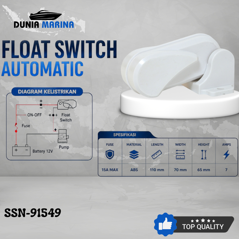 SSN-91549_Float Switch Otomatis Bilge Pump 12/24V Nuova Rade