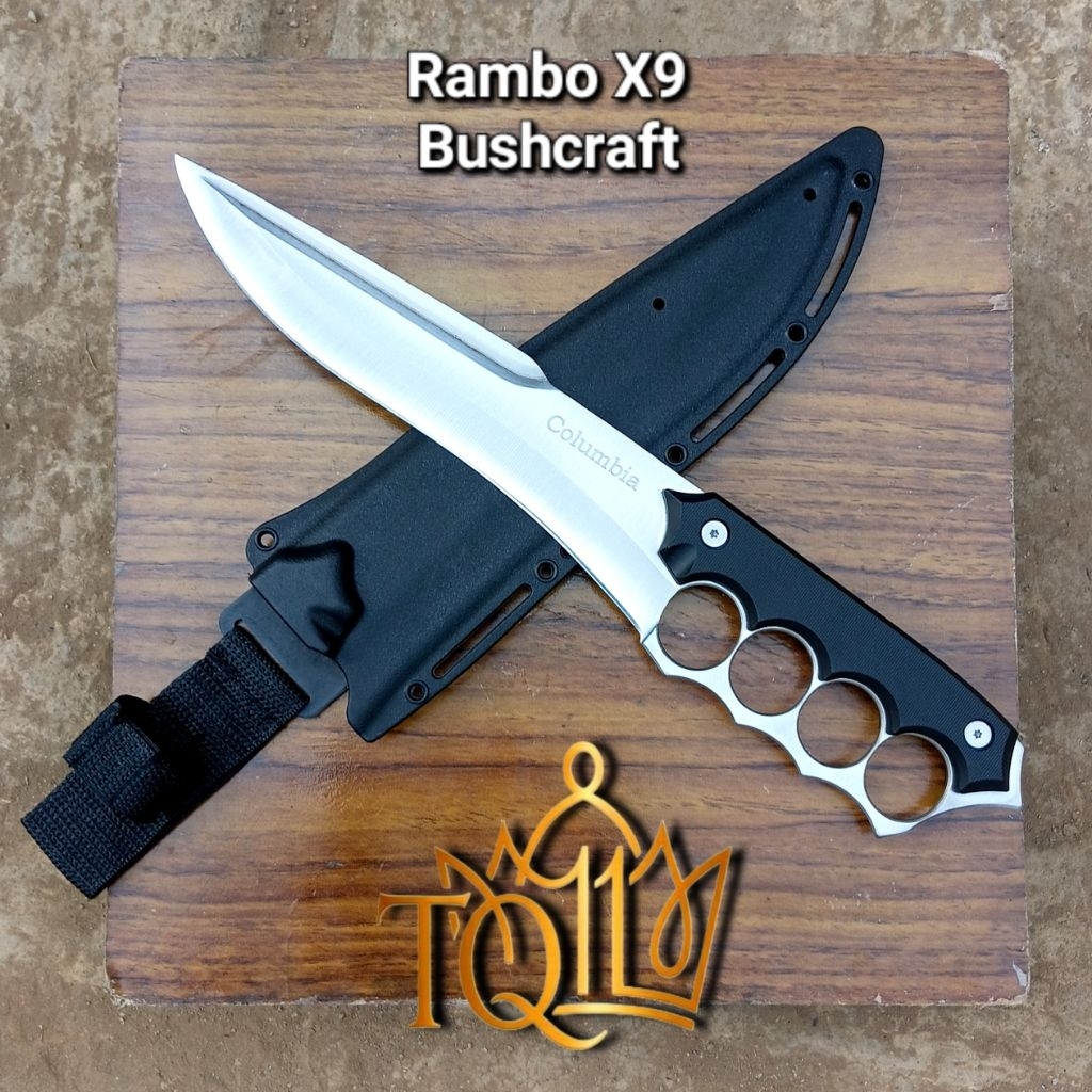 COD Bushcraft Rambo X9 Pisau Keling Fulltang  Knife Outdoors Survival Camping Multifungsi TQ11