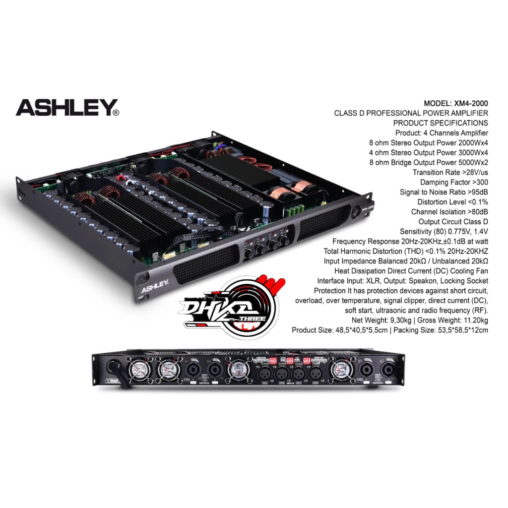 POWER ASHLEY CLASS D BALAP ASHLEY XM4-2000 BARU ORIGINAL / Power Ashley Class D balap Ashley XM4 200