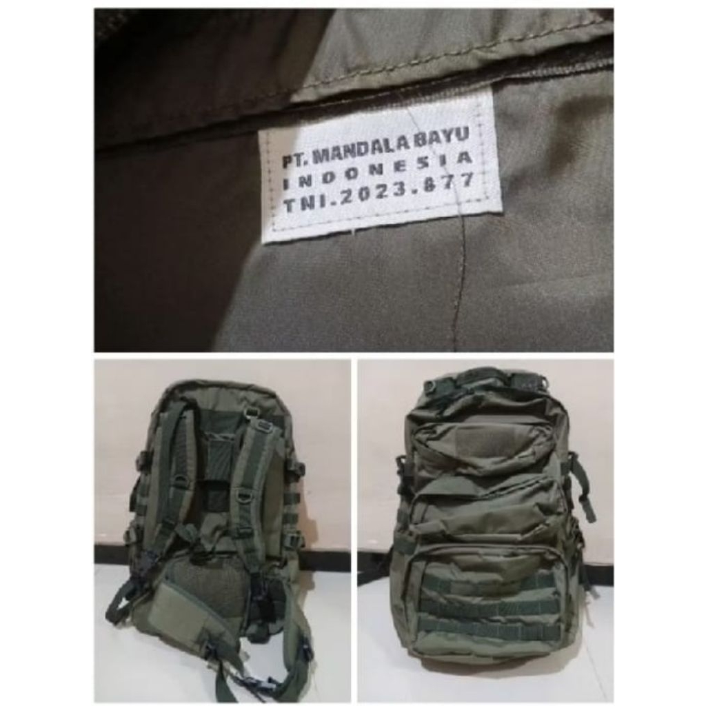 TAS PUNGGUNG ASLI JATAH TNI .TAS J-FORCE