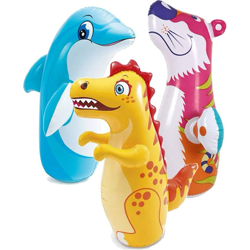 Mainan Tiup Tinju INTEX 44669 Bop Bags Animal Karakter Hewan Dragon Dino Tiger Dolphin