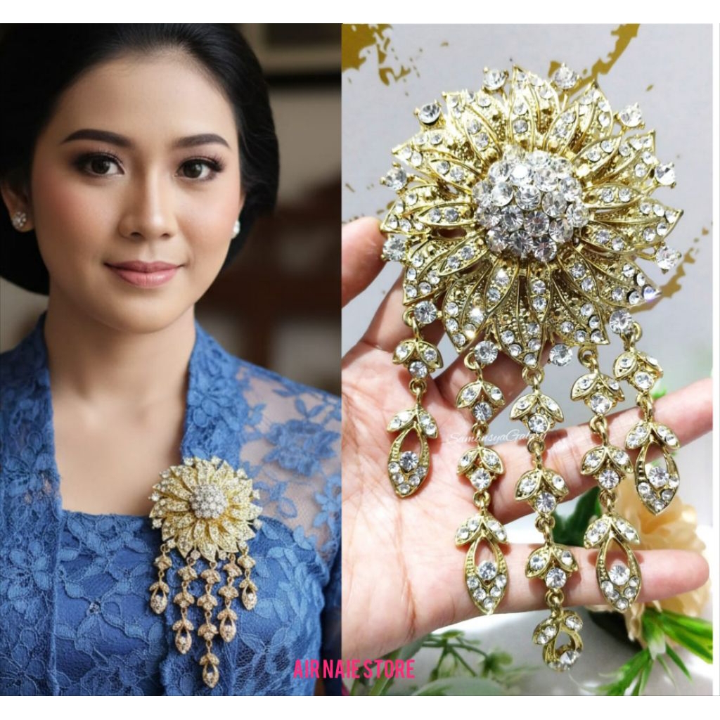 Bros Kebaya Pengantin Mewah Premium/Bros Kebaya Glamor mata saroski