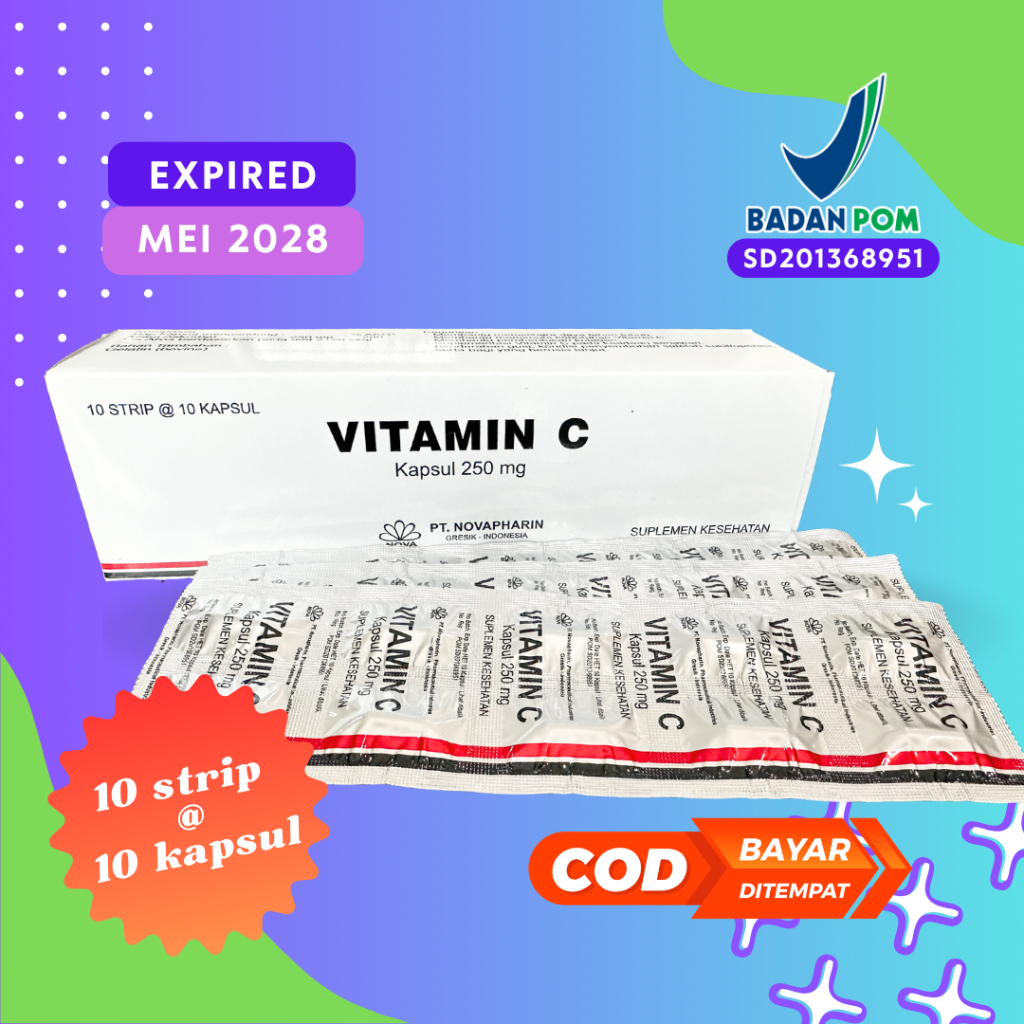 VITAMIN C 250mg / Vitamin C / Sumplemen Kesehatan / NOVAPHARIN