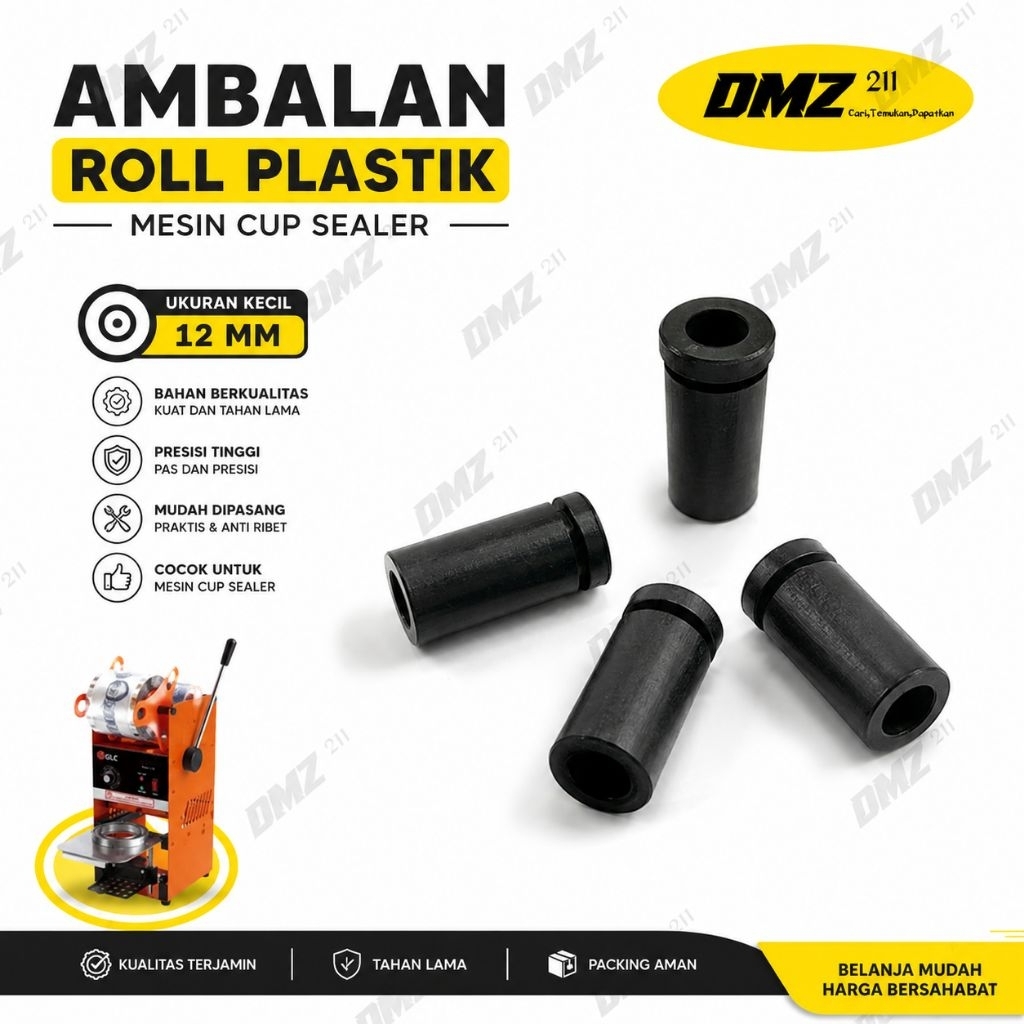 ambalan penyangga ukuran kecil 12 mm untuk roll plastik mesin cup Sealer