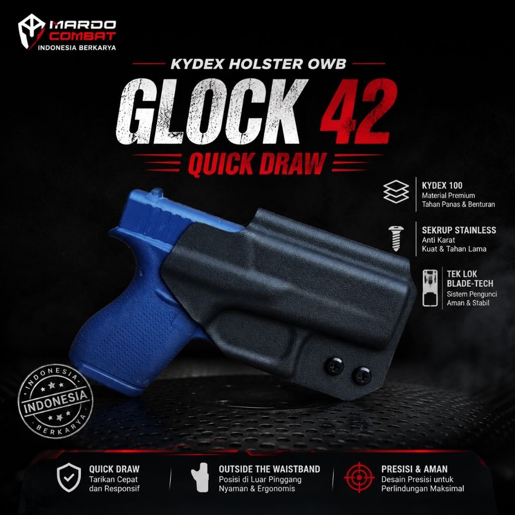 kydex holster Glock 42 owb / holster luar G42