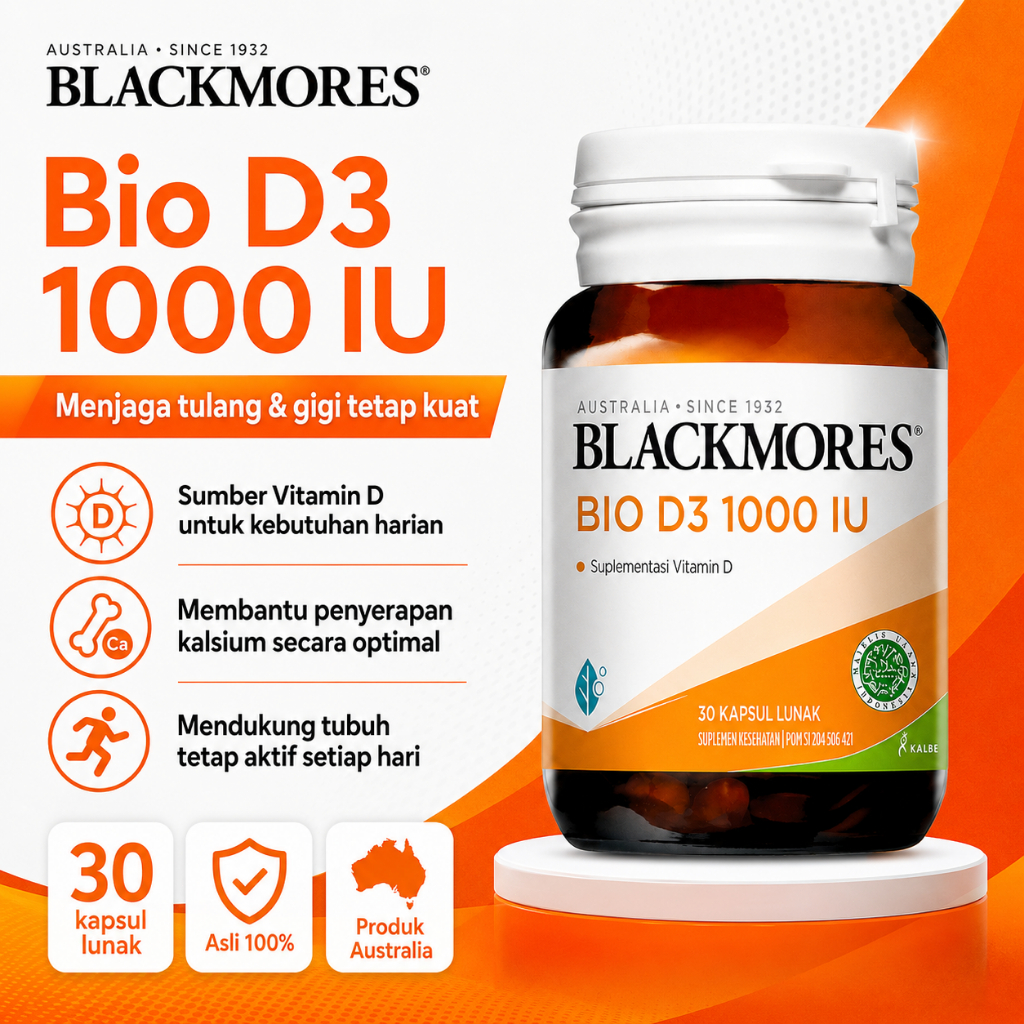 Blackmores Original Import Australia Vitamin C 1000 Multi B Omega 3 Fish Oil Suplemen Harian