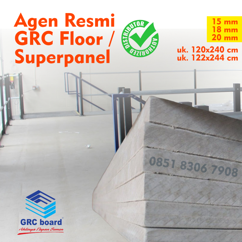 Grc Superfloor 15mm 120x240 cm - GRC Superpanel - Panel Lantai