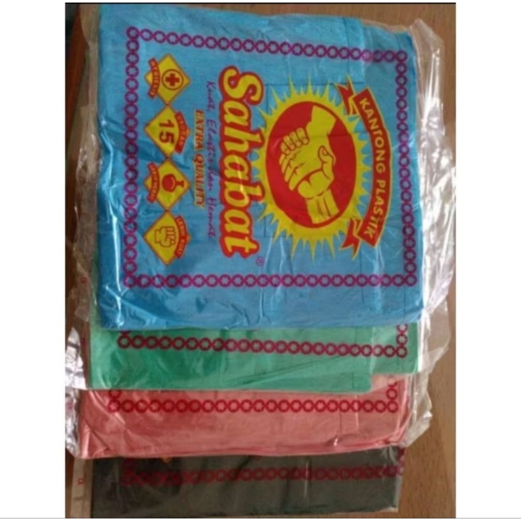 GROSIR [ 1 KARUNG = 120 IKAT ] KRESEK SAHABAT 15 / Kantong Plastik Kresek | Kantong Plastik Tipis | 