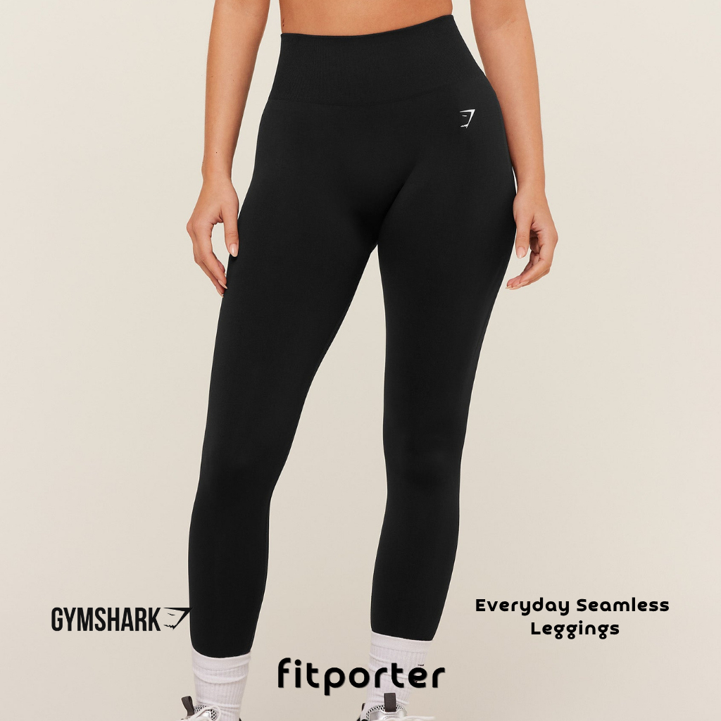 (FITPORTER) Gymshark Women | Everyday Seamless Legging 2.0 | Color Black | 100% Authentic Gym Athlet