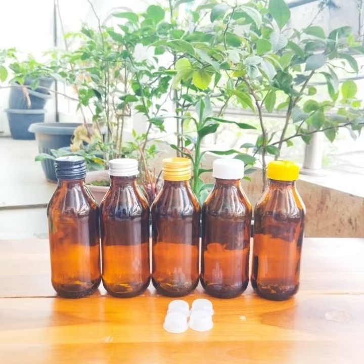 Amunizer, Botol kaca coklat 150ML, Bode 150ml, Botol Kaca Obat 150ml, Botol medis 150ml, Botol Herba