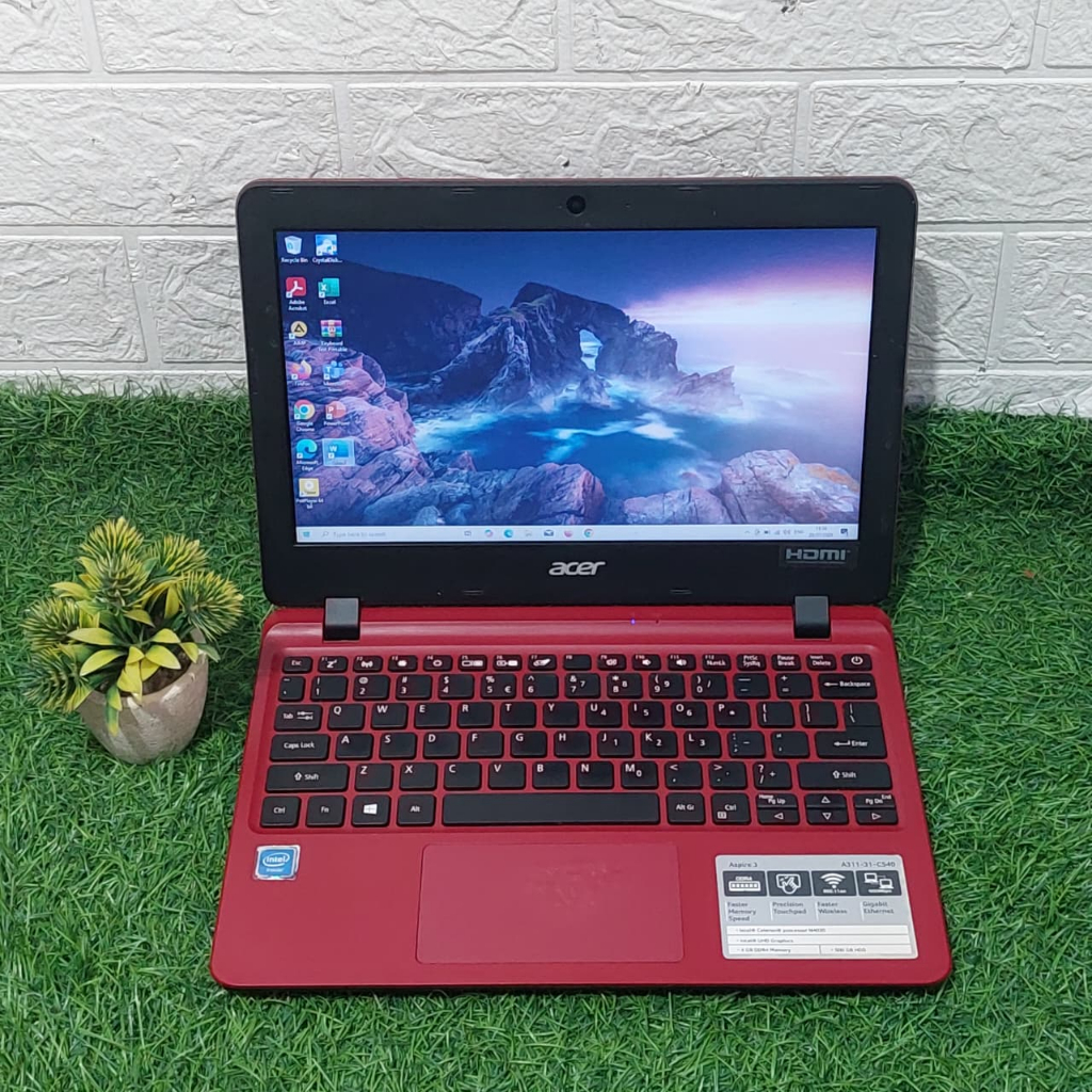 Netbook Acer A311-31 Intel N4020 Ram 8GB SSD 256GB Windows 10 Desain Elegan