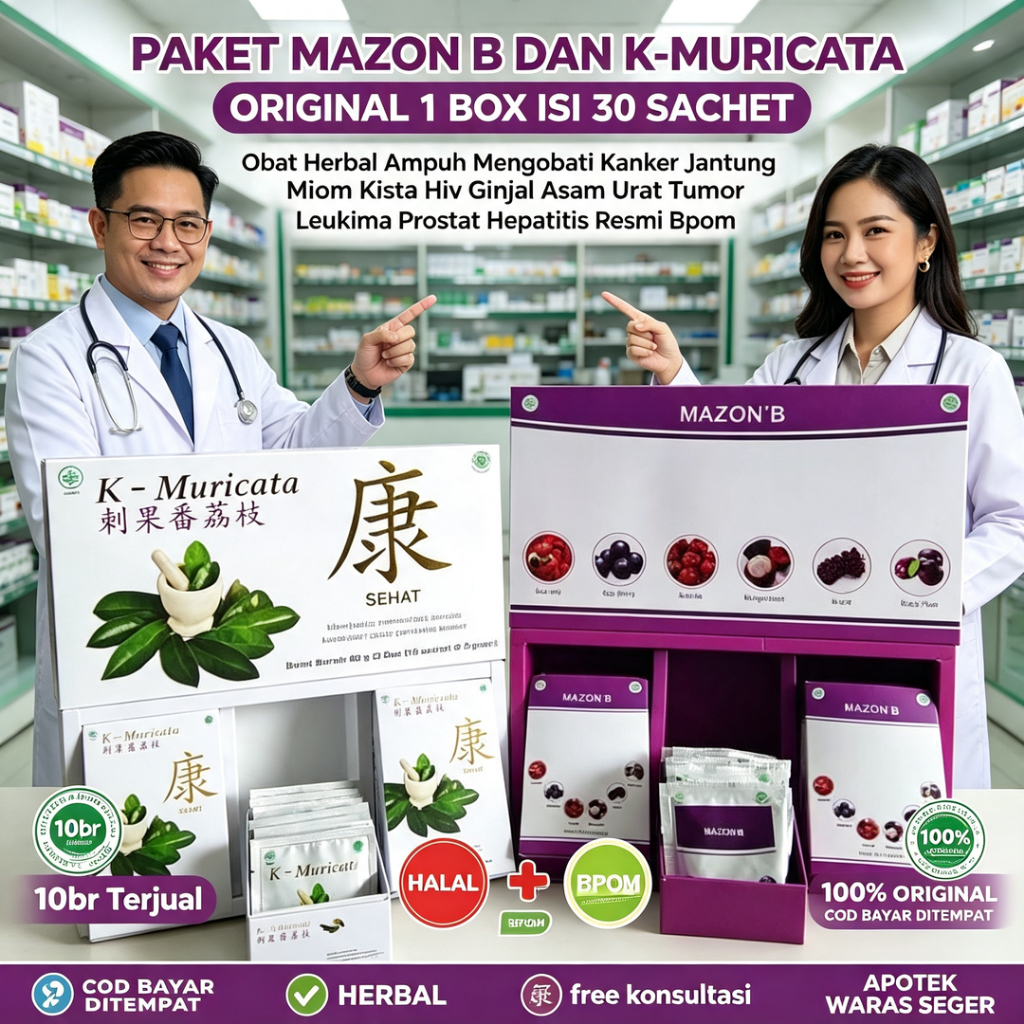 Paket K Muricata Dan Mazon B Obat Herbal Hentikan Cuci Darah Menurunkan Kadar Kreatinin Mengobati Ga