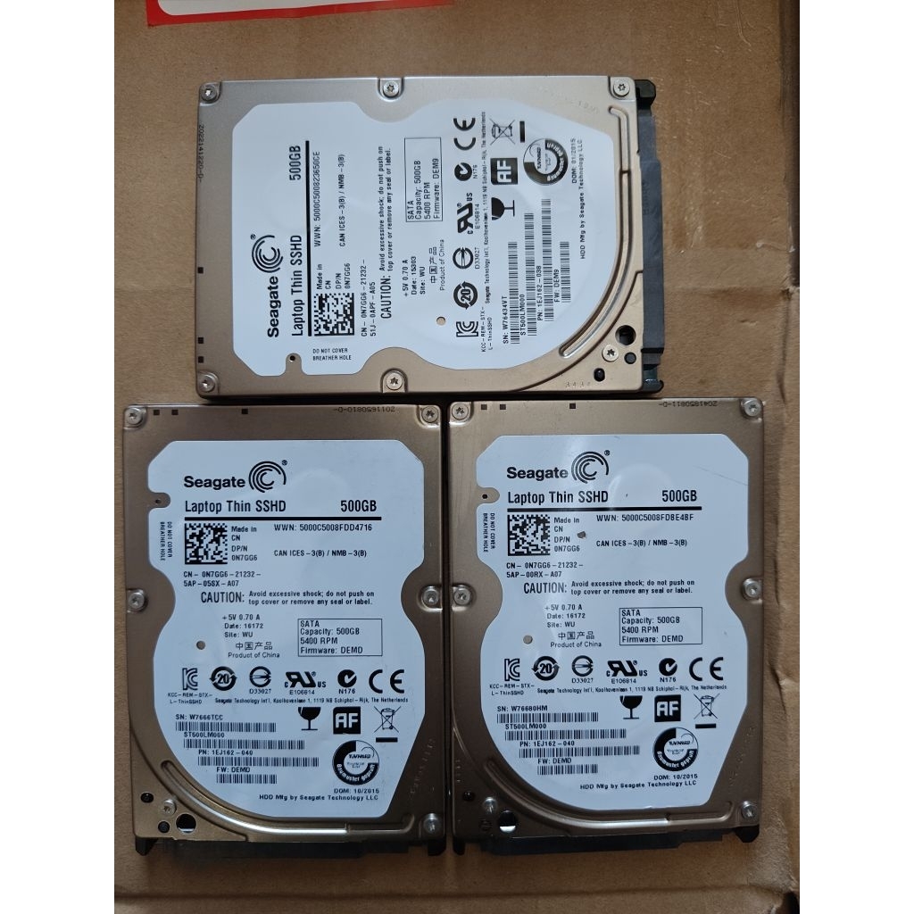 Harddisk SSHD SEAGATE 500GB 2,5 inch Copotan PC Buildup Sentinel 100%