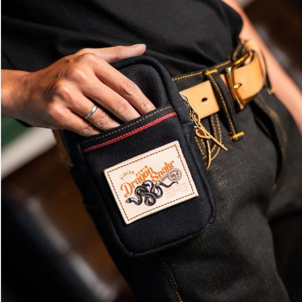 PINION DENIM - Denim Phone Pouch 21oz