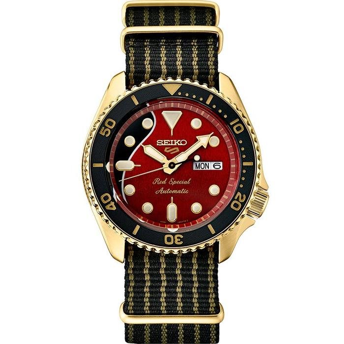 Seiko 5 Sports SRPH80K1 Brian May Automatic Red Special Dial Nylon Strap LIMITED EDITION