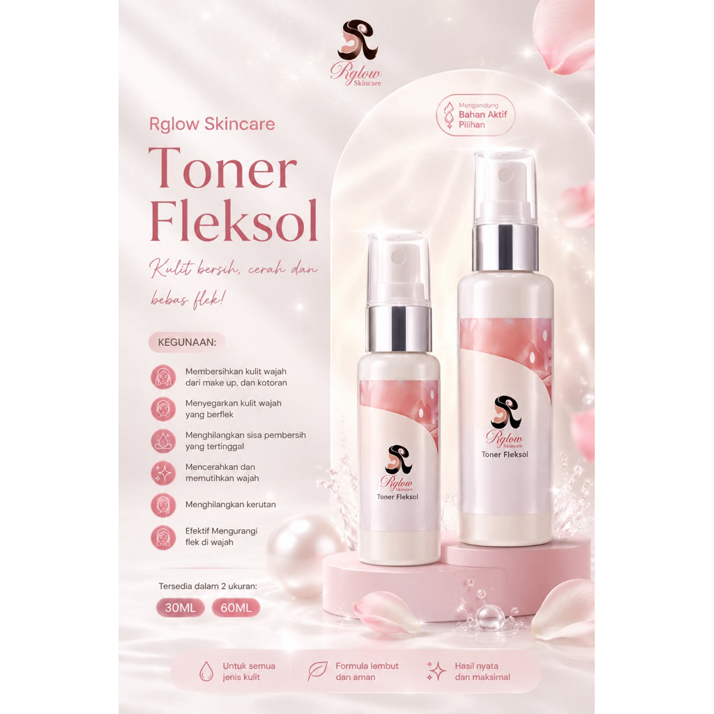 Rglow skincare toner FLEKSOL