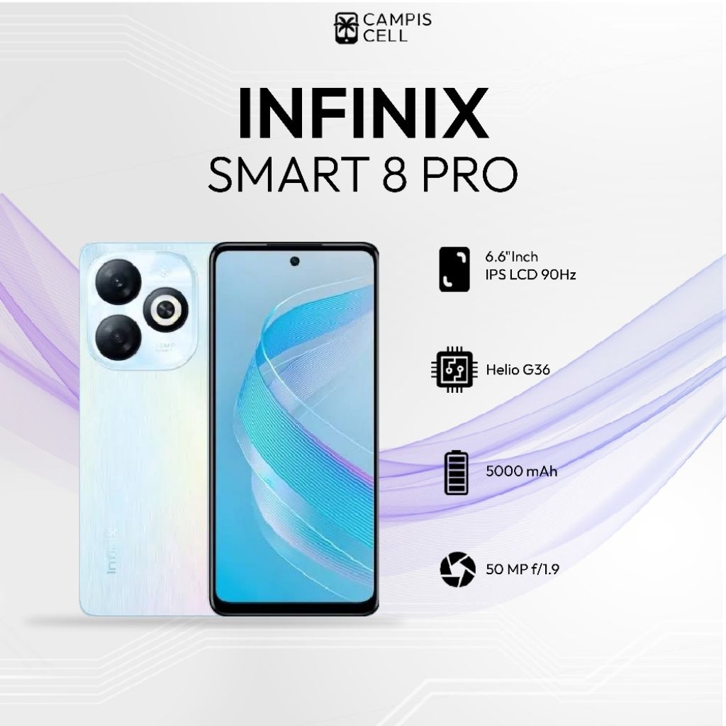 Handphone Infinix Smart 8 Pro Ram 8 128GB