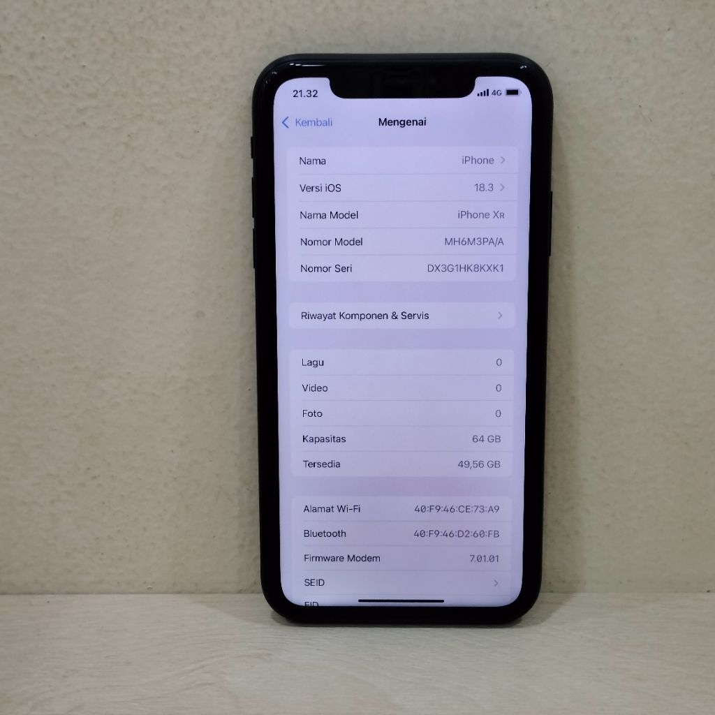 (KXK1-481) IPHONE XR RAM 64GB (IBOX) PA/A, BATANGAN NO CHARGER"249006"