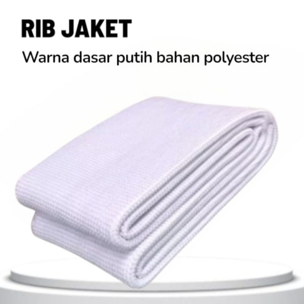 Kain Rib bur Polyester untuk jaket bagian kerah lengan pinggang