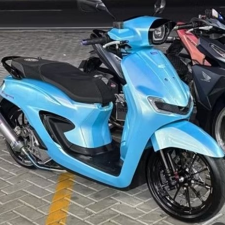 CAT WARNA BLUE FT GOLD JENIS PU CAT BIRU MUDA CAT MOTOR CAT MOBIL CAT CUSTOOM CAT AUTOMOTIVE CAT AUT