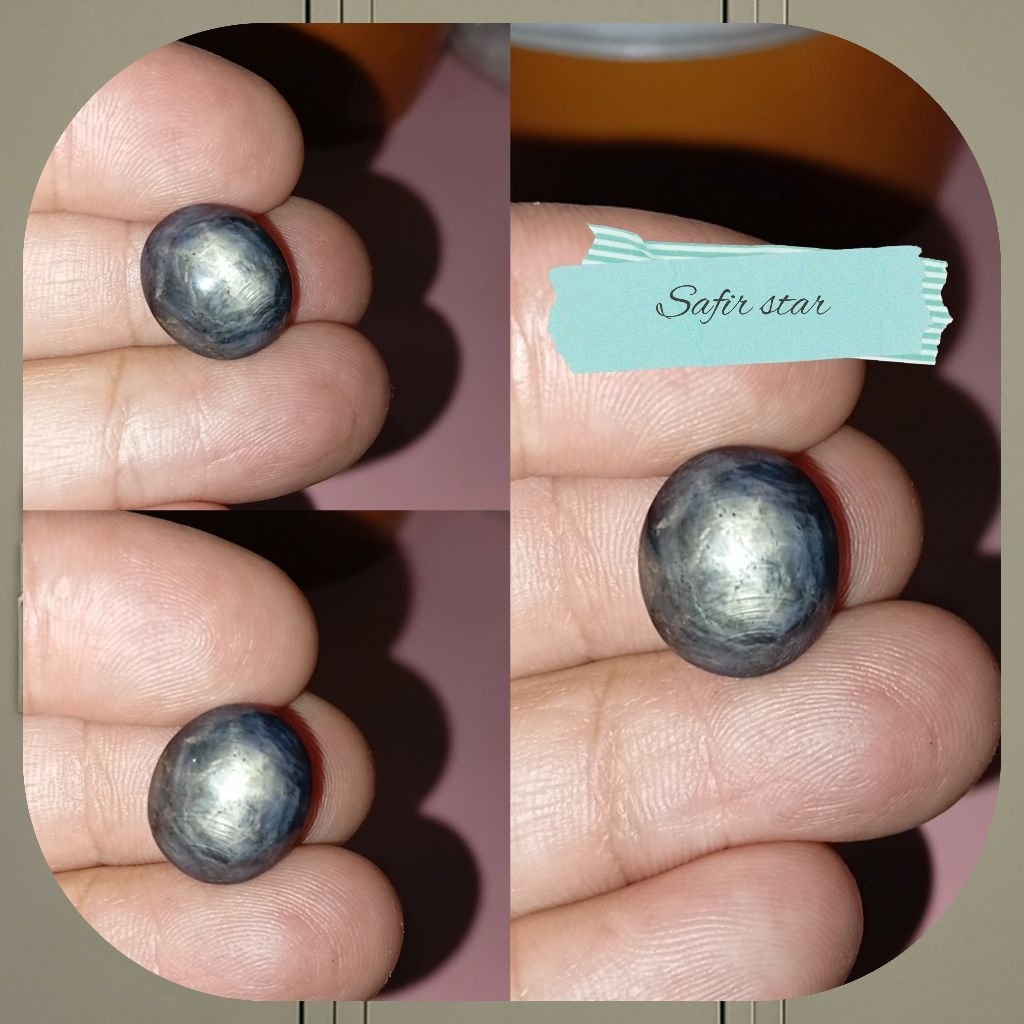 Batu Safir star asli natural