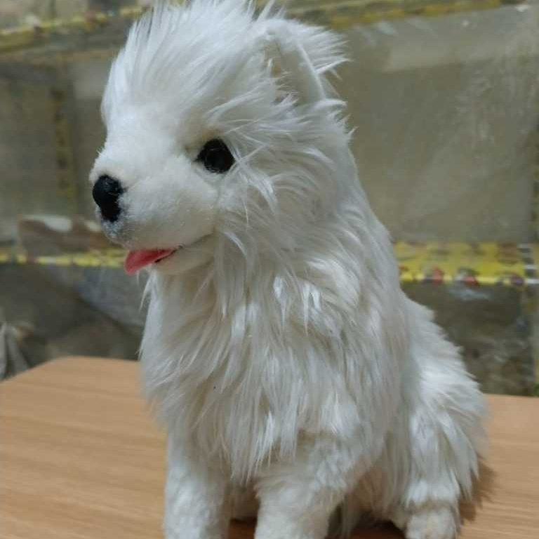 BONEKA HEWAN MIRIP ASLI ANJING SAMOYED
