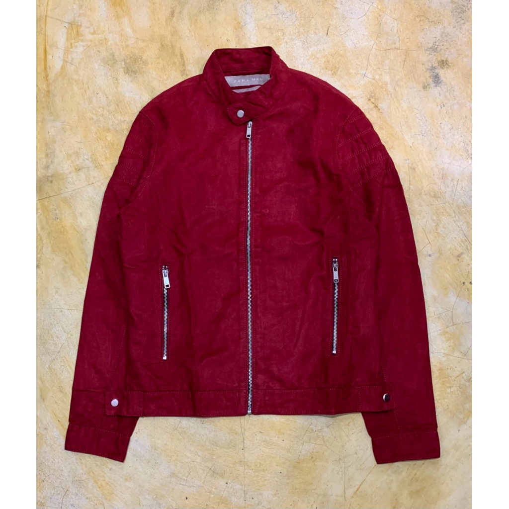 Zara Man Suede Bikers Jacket