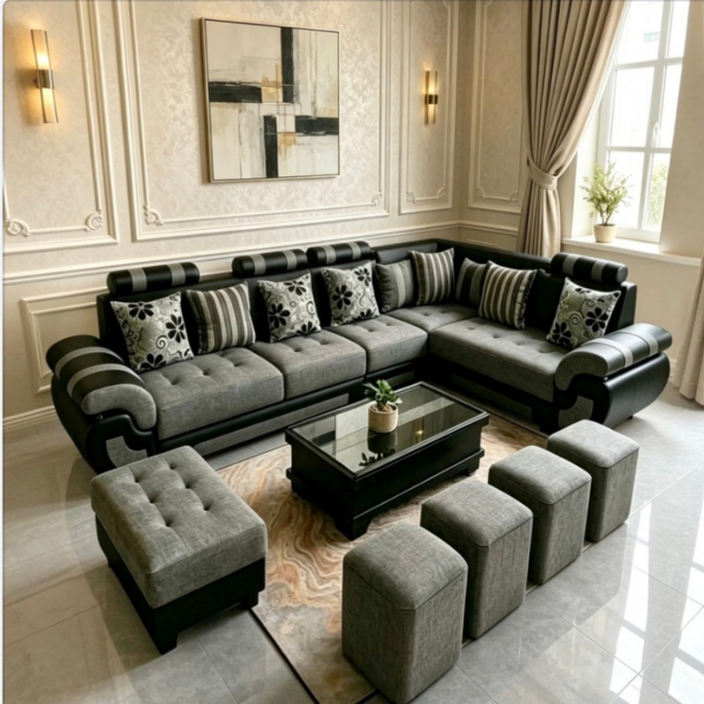 sofa beranak (sudut minimalis)