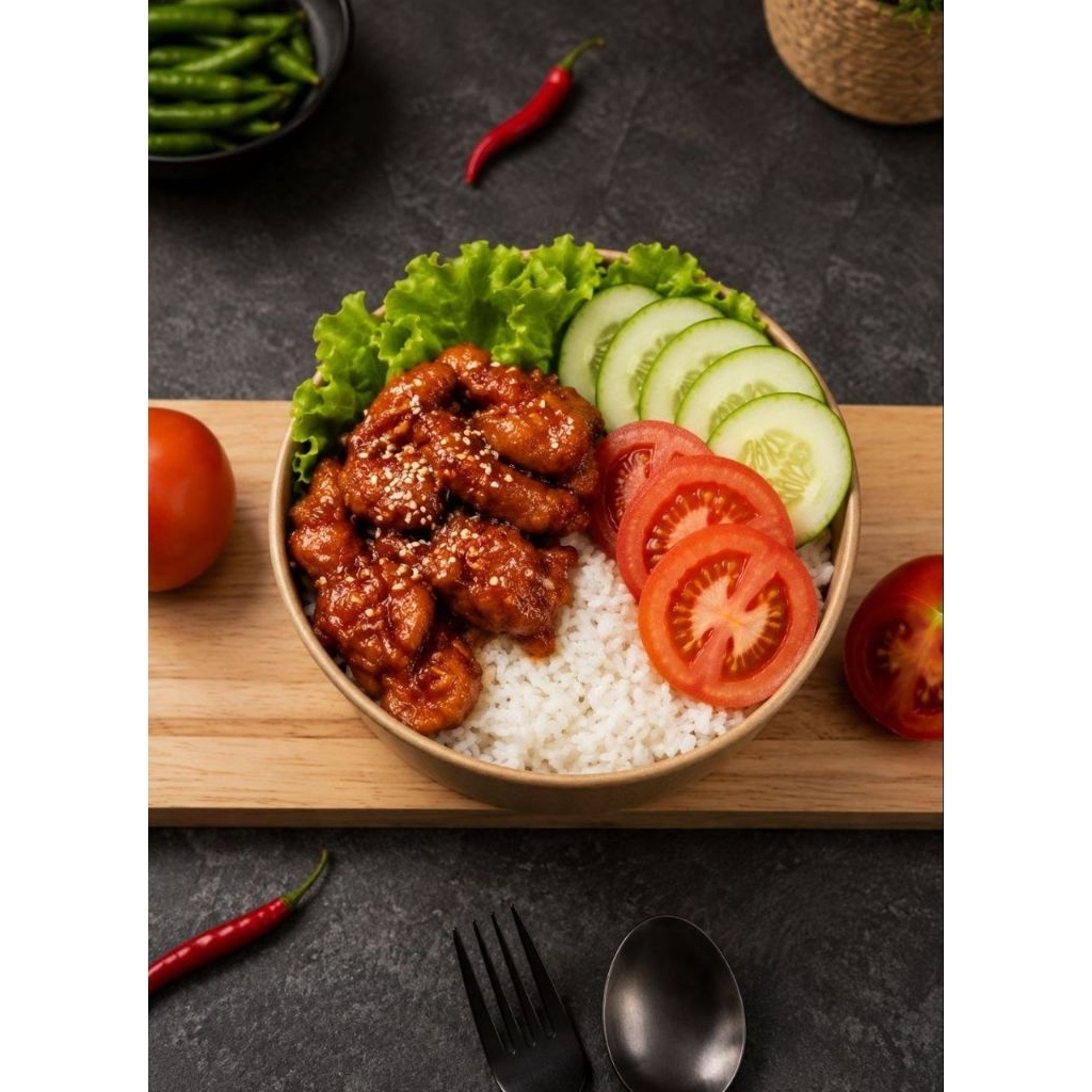 Rice Bowl Korean Spicy Chicken
