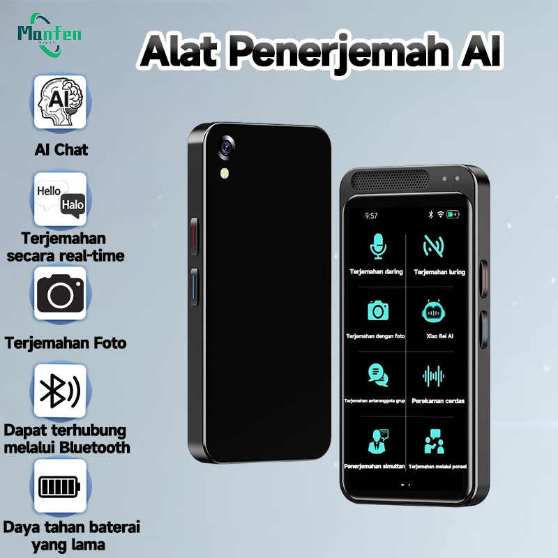 Vormor Z6 AI Smart Translator Alat Penerjemah Suara 138 Bahasa Kamera 5MP Offline WiFi Portable