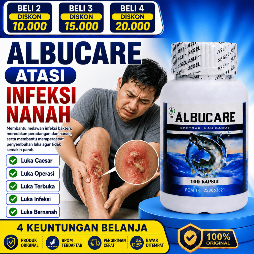ALBUCARE Obat Luka Diabetes Basah Bernanah Bengkak Berair Borok Diabetes