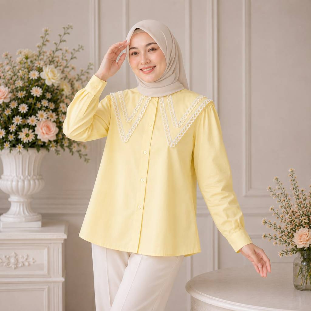 OSIO FASHION Atasan Blouse Kemeja Wanita Kamiya