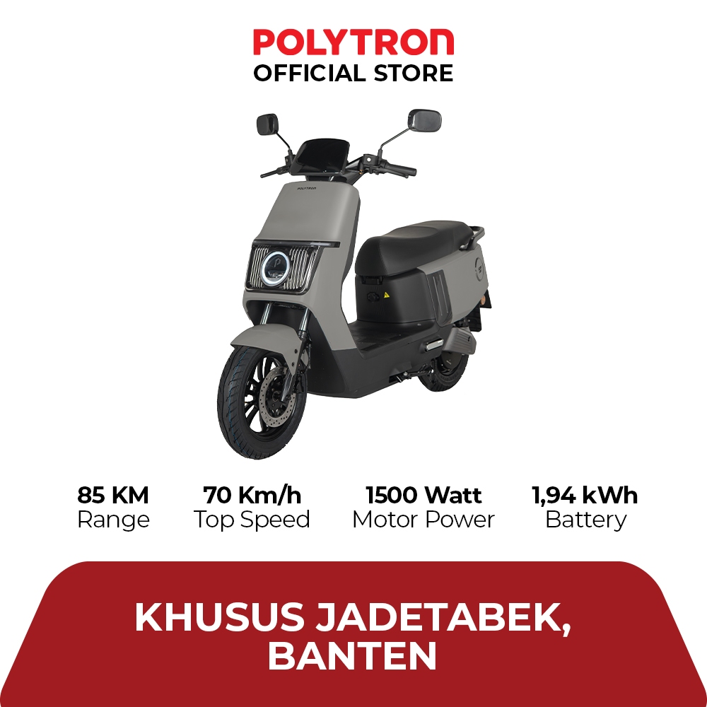 SUBSIDI POLYTRON Fox 200 Electric Sepeda Motor Listrik - Lunara Grey - FLASH SALE