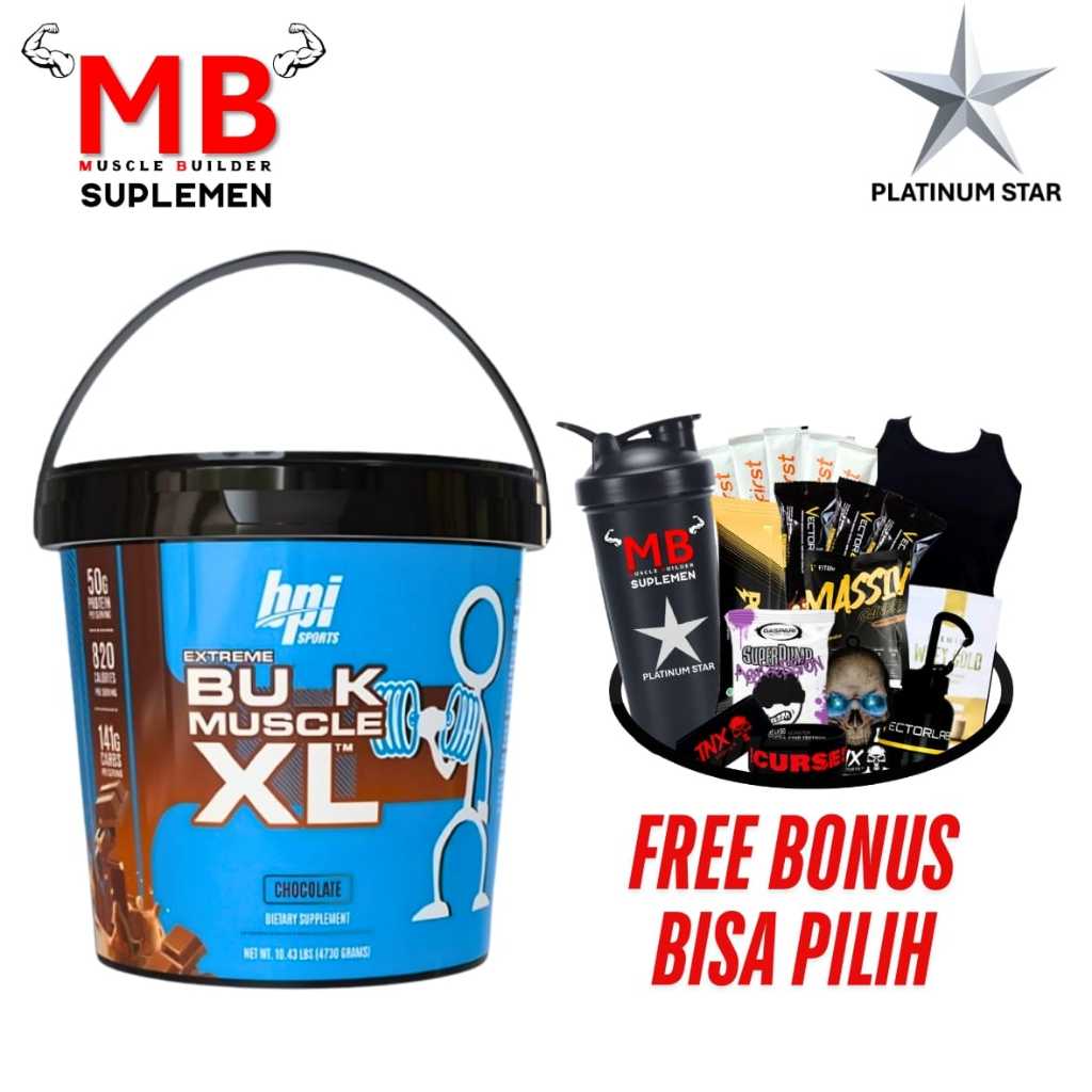 BPI Bulk Muscle XL 10,43 lbs Lean Mass Protein Gainer Bulking Clean Gain 10lbs 10lb 10 15 lb 15lbs 1