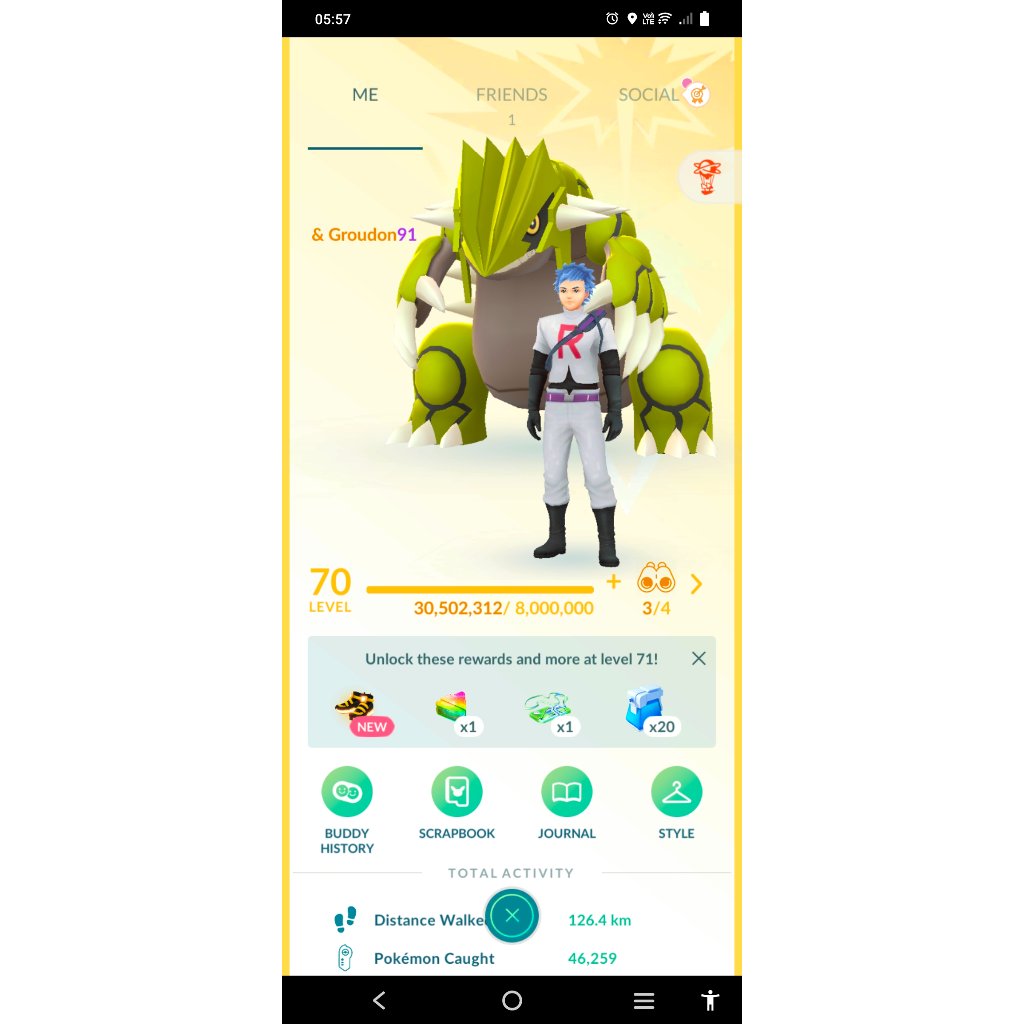 Paket Pokemon Go Siap Pakai (Akun level 70) Shiny Mega Rayquaza, Shiny Primal Groudon, BG Primal Kyo