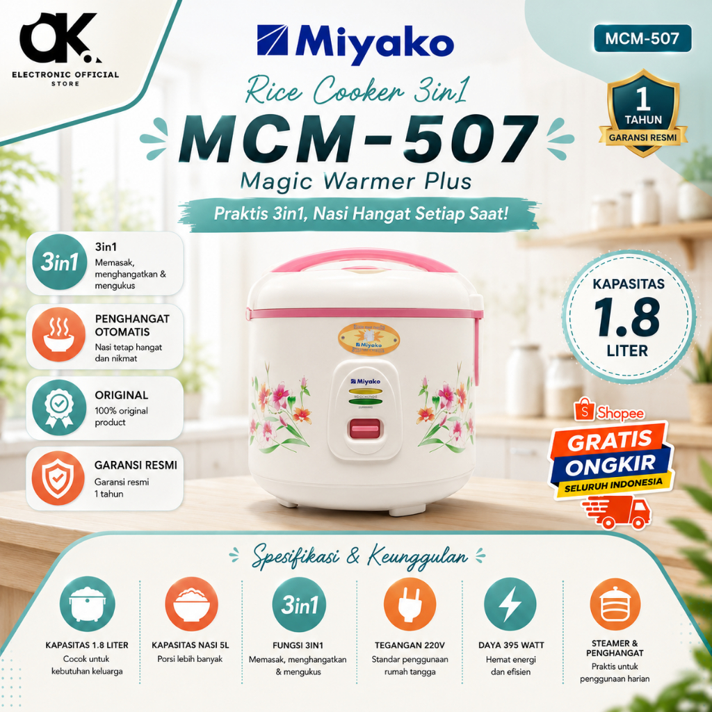 Rice Cooker MIYAKO Magic MCM-507/MCM507/MCM507/MCM 507/MCM-507/MCM 507 Warmer Plus.