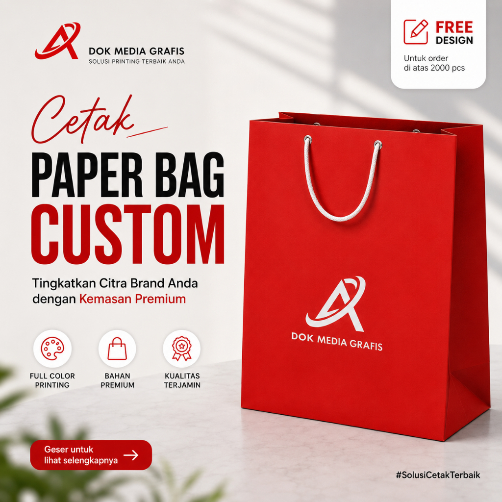 Paper Bag custom, Shopping bag, Paper Bag Kraft