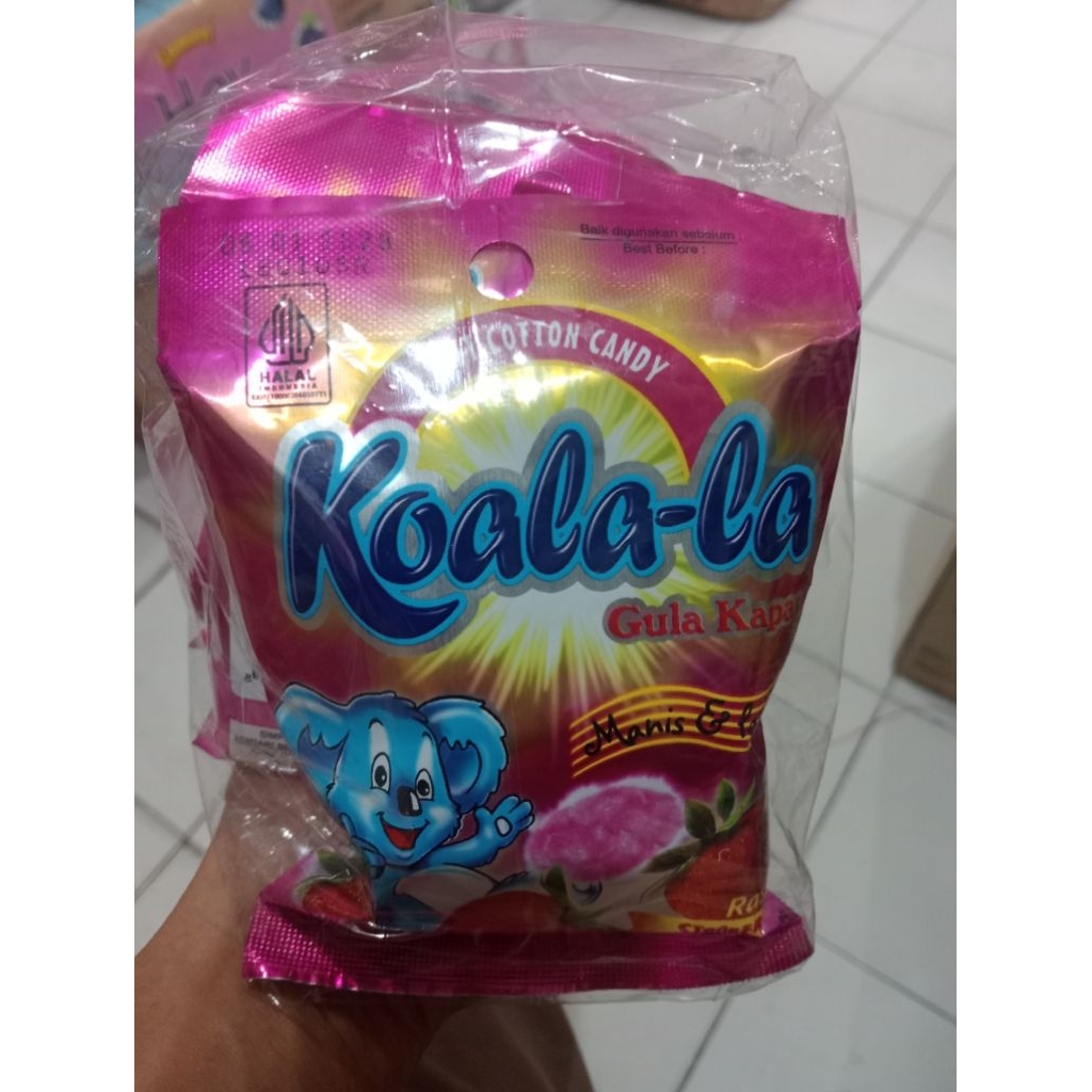 koala la permen kapas 10grm × 10pics stroberi