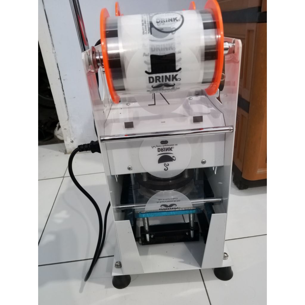 MESIN CUP SEALER/MESIN PRESS TUTUP GELAS PLASTIK BEKAS. GRATIS 1 ROLL PLASTIK PRESS