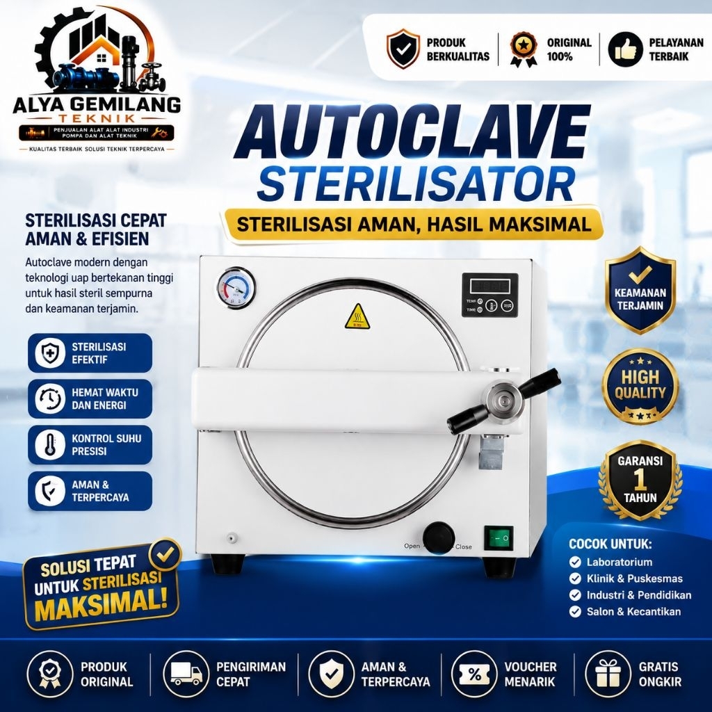 Autoclave Sterilizer steam Autoclave steam Dental table top 18L